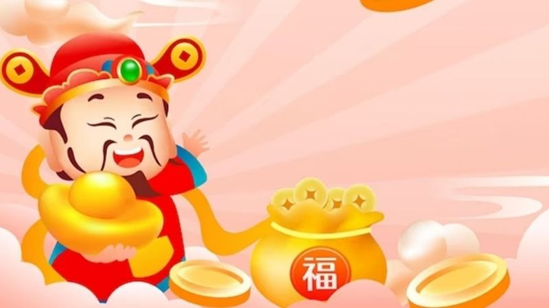 Ảnh nền Thần Tài với phong thái uy nghiêm và giàu có