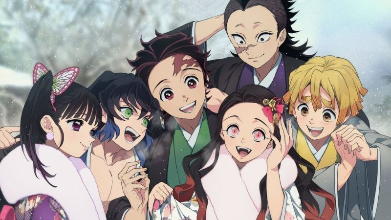 Ảnh Nezuko Kamado nhìn Tanjiro với vẻ mặt lo lắng