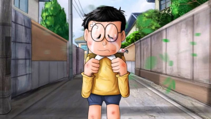 ảnh nobita bị mẹ mắng