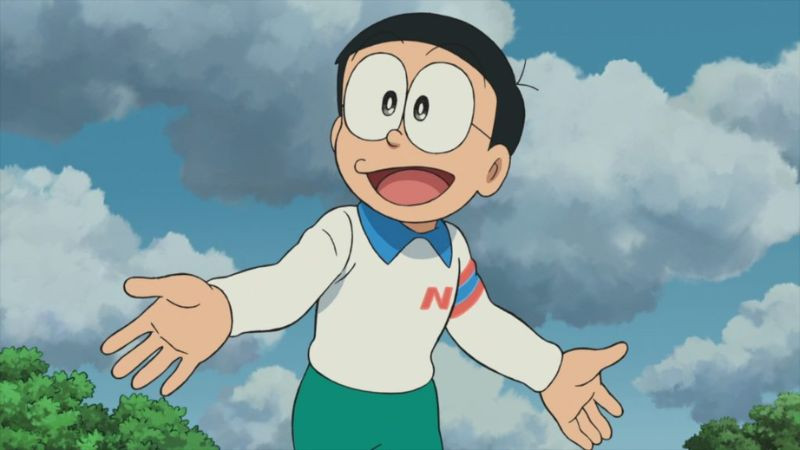 ảnh nobita đang nghĩ