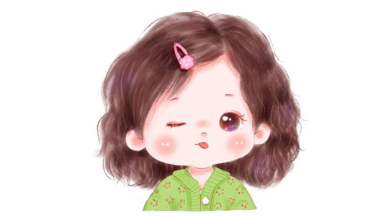 Ảnh nữ cute chibi biểu cảm ngộ nghĩnh