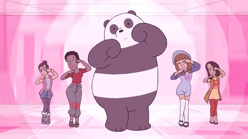 Ảnh Panda trong We Bare Bears đang đọc sách
