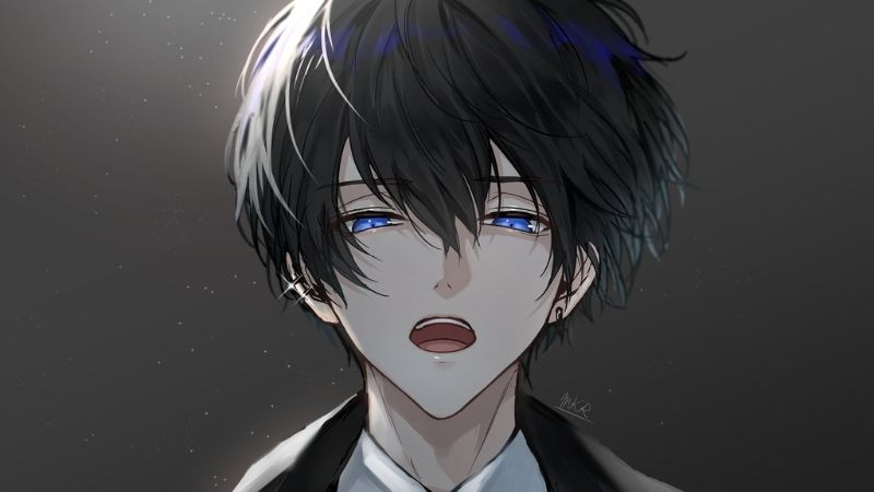 Ảnh profile anime nam buồn dựa vào tường