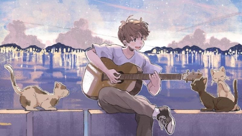 Ảnh profile anime nam chill ngắm cảnh