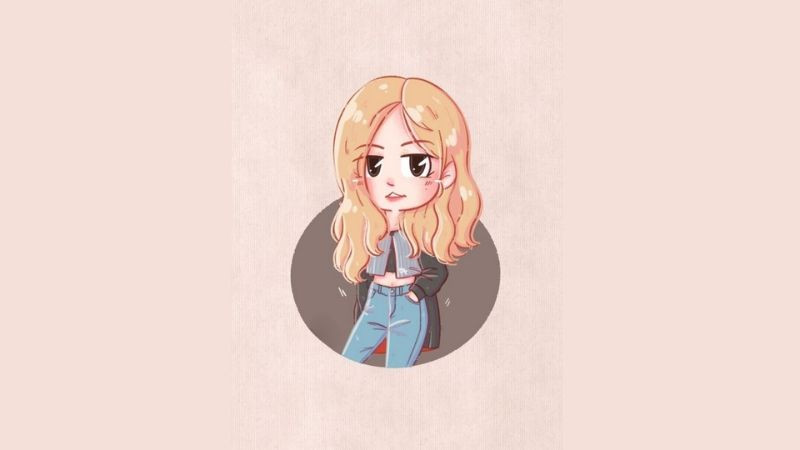 Ảnh Rose chibi đẹp: Rose phiên bản chibi ngộ nghĩnh.