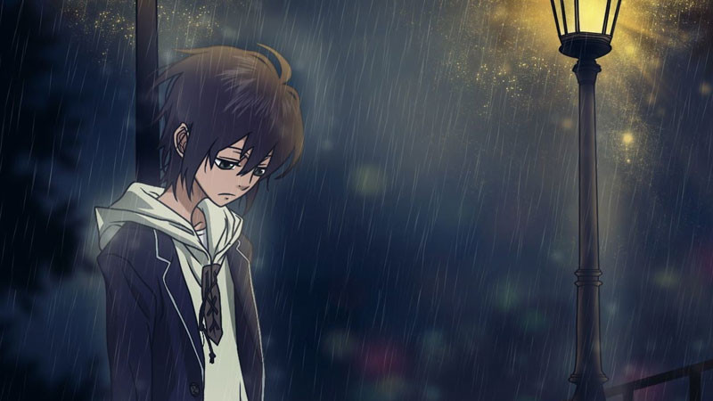 ảnh sad anime người ngồi một mình trong phòng