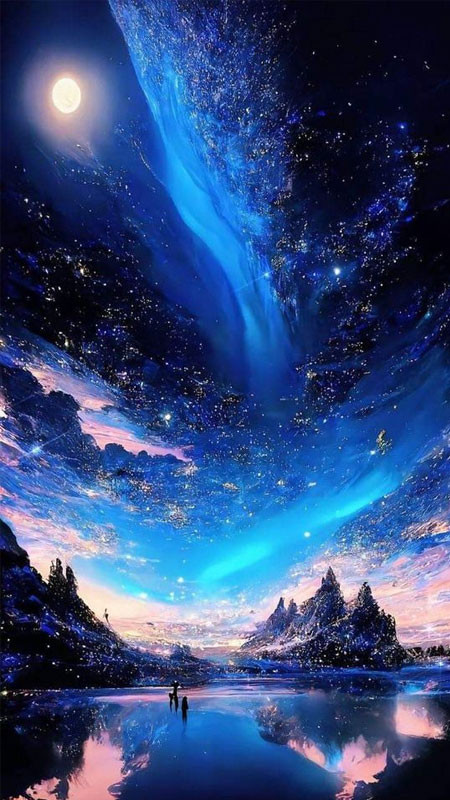 ảnh sad chòm sao trên nền trời tối