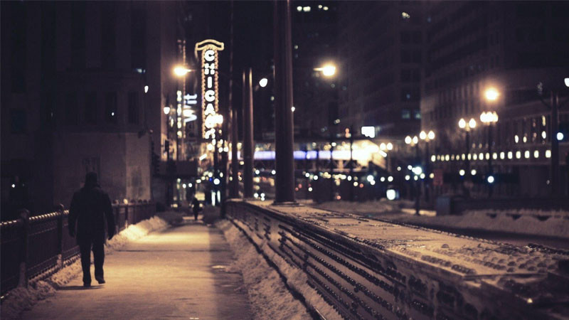 ảnh sad góc phố vắng vẻ ban đêm