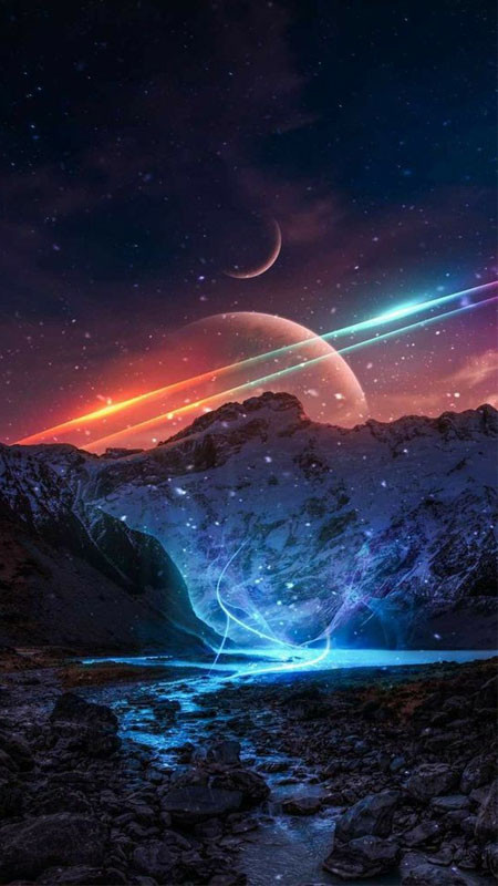 ảnh sad thiên hà với sắc tím trầm