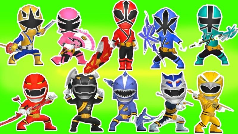 Ảnh siêu nhân Gao chibi đầy màu sắc và sinh động