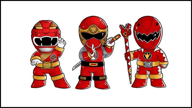 Ảnh siêu nhân Gao Đỏ trong tư thế sẵn sàng chiến đấu