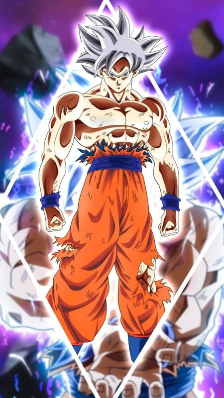 Ảnh Songoku đang bay lên với vầng năng lượng vàng Super Saiyan