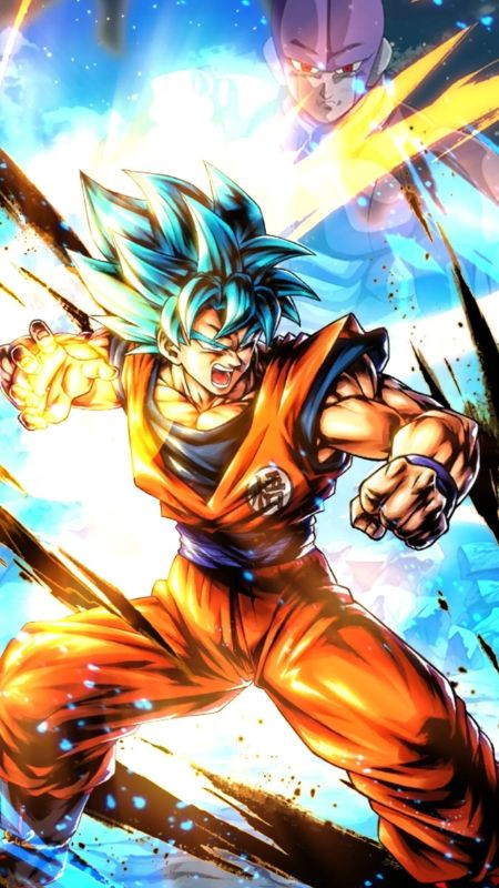 Ảnh Songoku Super Saiyan 3 với biểu cảm giận dữ và năng lượng cuồn cuộn