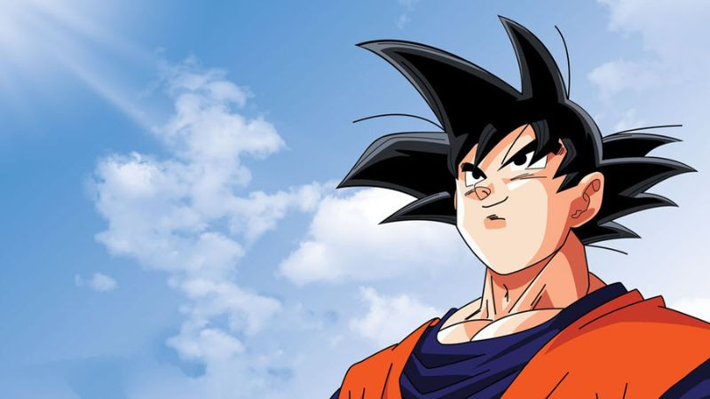 Ảnh Songoku Super Saiyan đang thực hiện cú đấm năng lượng