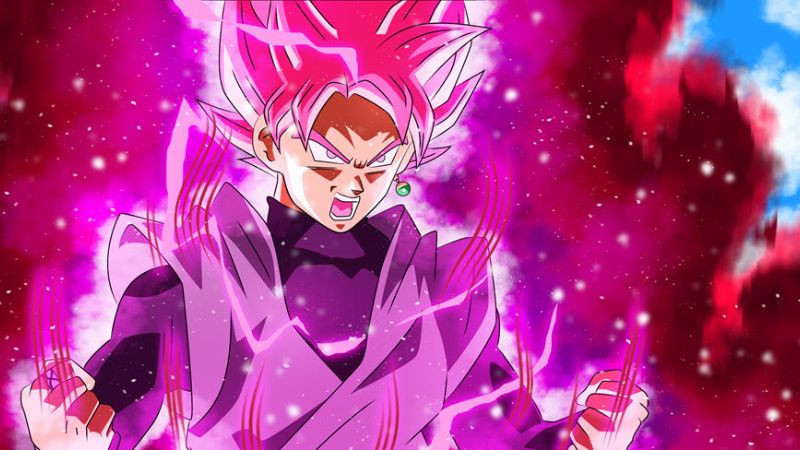 Ảnh Songoku Super Saiyan tung cú đá từ trên không
