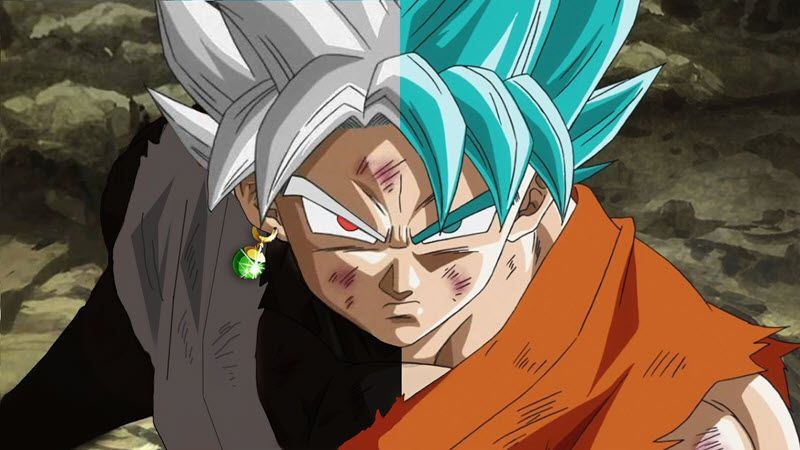 Ảnh Songoku Super Saiyan với vẻ mặt tập trung cao độ trong trận chiến