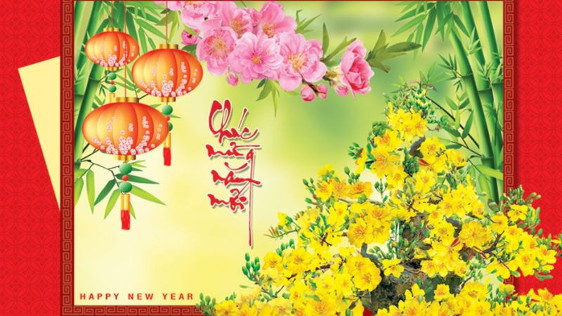 Tuyển Chọn Hình Ảnh Chúc Mừng Năm Mới Ý Nghĩa Ảnh Tết hoa mai vàng nghệ thuật