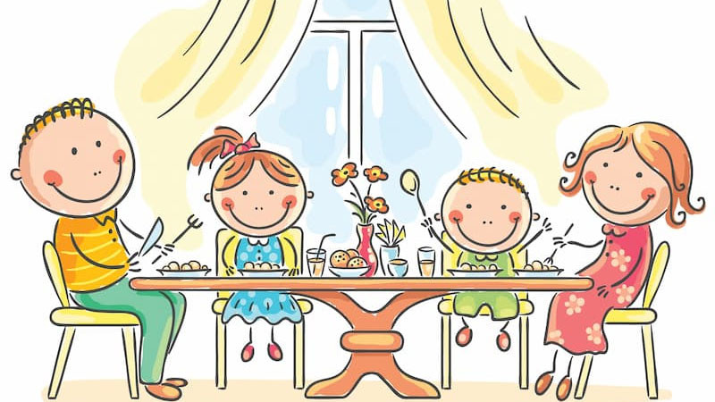 Ảnh Tết vẽ cảnh nhà ngày Tết đơn giản