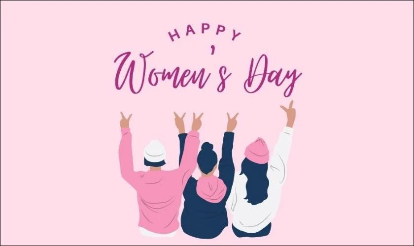 Ảnh thiệp 8/3 với hình ảnh cặp đôi và bóng bay trái tim