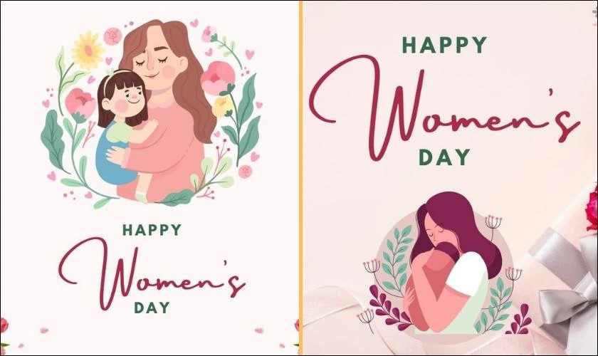 Ảnh thiệp 8/3 với hình ảnh hoa tulip màu hồng dịu dàng