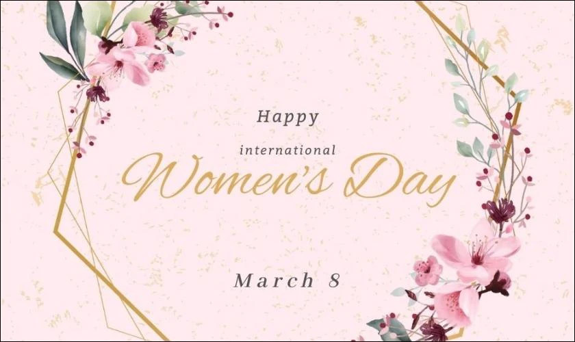 Ảnh thiệp 8/3 với hình ảnh hoa và nến lung linh