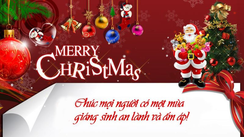 Ảnh thiệp Giáng sinh với ông già Noel và tuần lộc