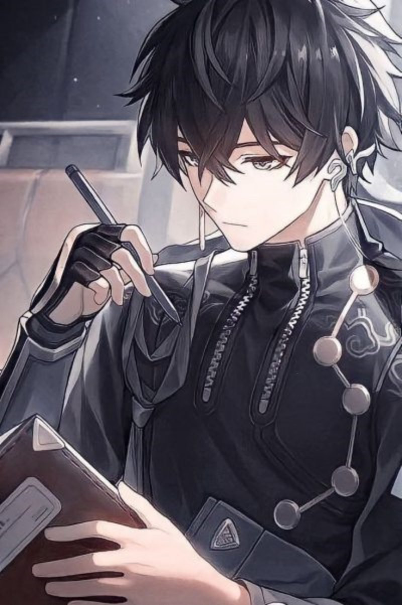 Ảnh trai anime ngầu với biểu cảm lạnh lùng