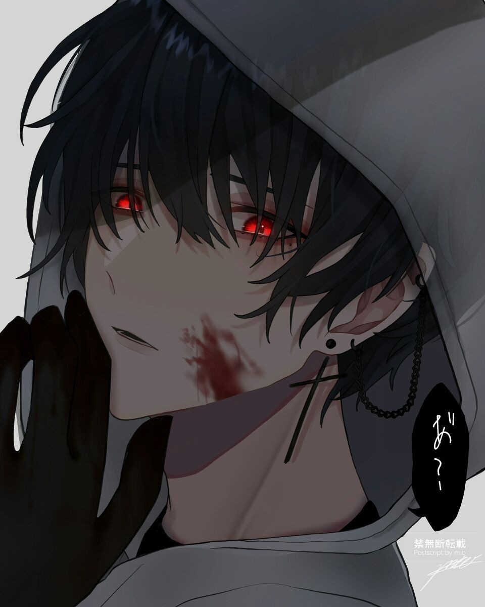 Ảnh trai anime thể hiện sự tổn thương