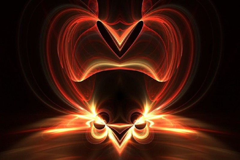 Ảnh trái tim 3D khối lập phương