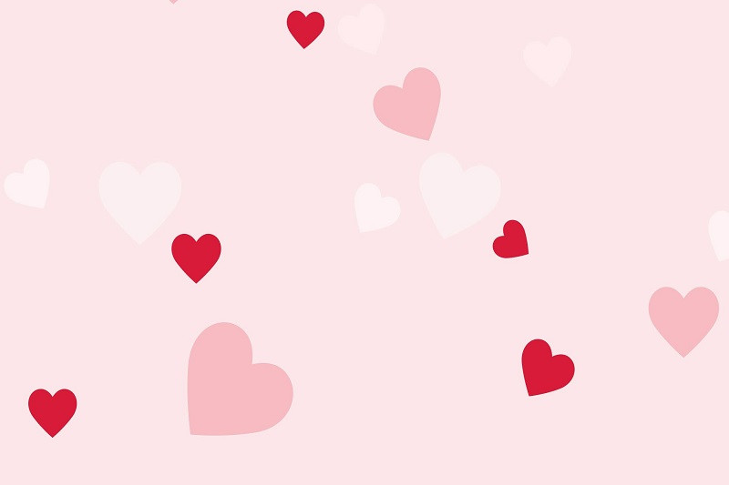 Ảnh trái tim cute đơn sắc