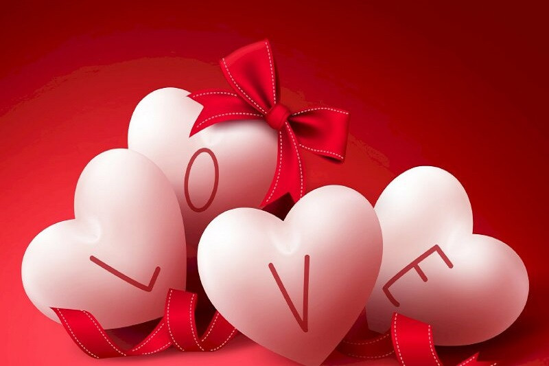 Ảnh trái tim cute nhiều màu sắc