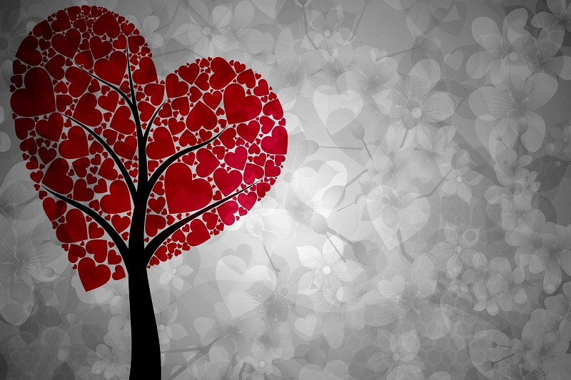 Ảnh trái tim ngầu với hiệu ứng kỹ thuật số