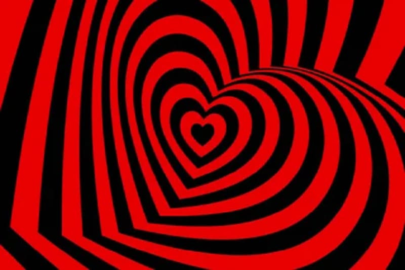 Ảnh trái tim thôi miên hình học