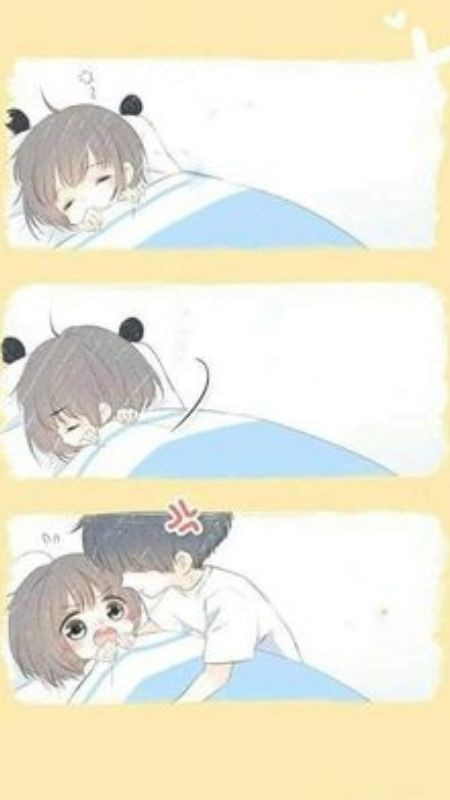 Ảnh vẽ cặp đôi dễ thương trên điện thoại