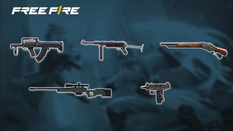 Ảnh vũ khí súng trường AR trong game Free Fire với skin độc đáo