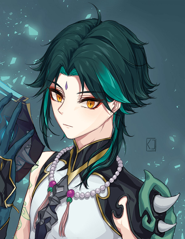 Ảnh Xiao cô độc giữa màn đêm