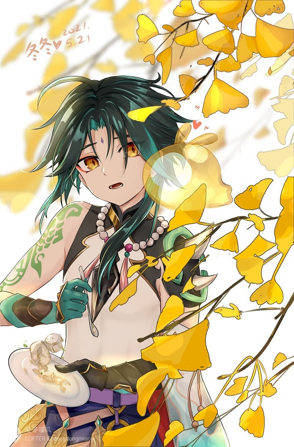 Ảnh Xiao với ánh nhìn xa xăm đầy cảm xúc