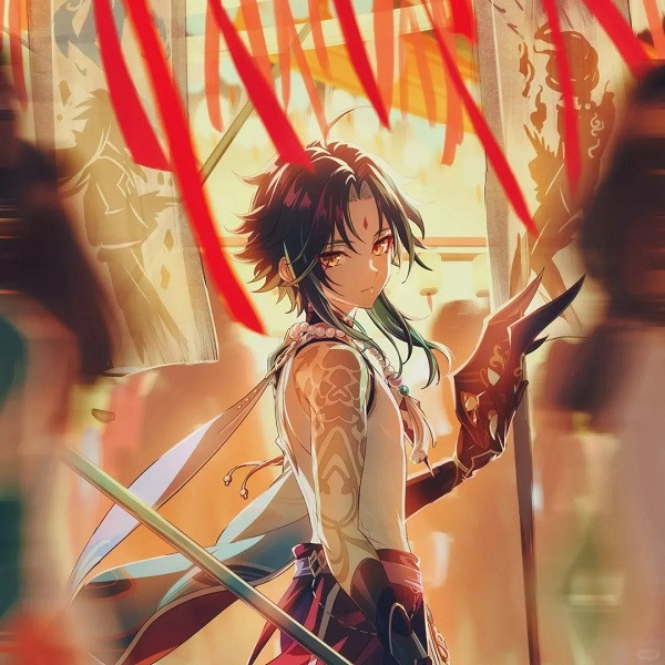 Ảnh Xiao với khí chất chiến thần bóng đêm