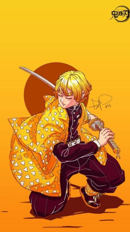 Ảnh Zenitsu khi đang luyện tập kiếm pháp