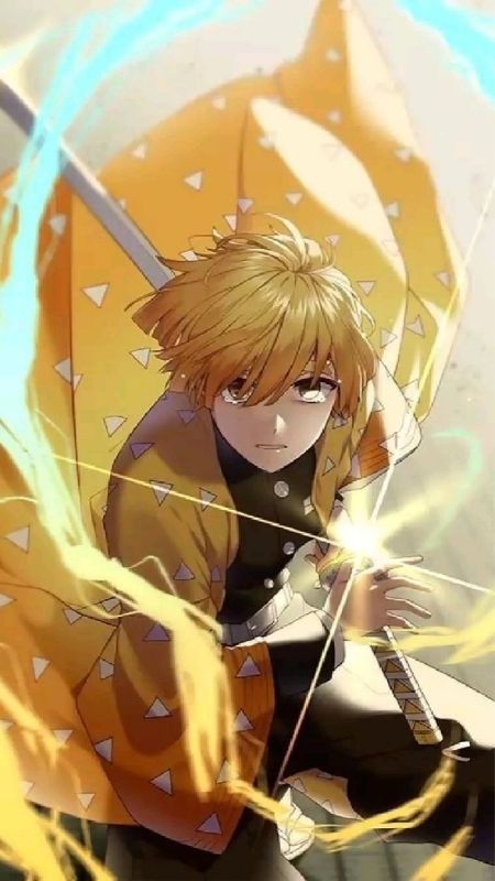 Ảnh Zenitsu thể hiện sức mạnh nước trong chất lượng 4K