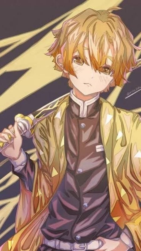 Ảnh Zenitsu thời niên thiếu với vẻ ngoài lạnh lùng