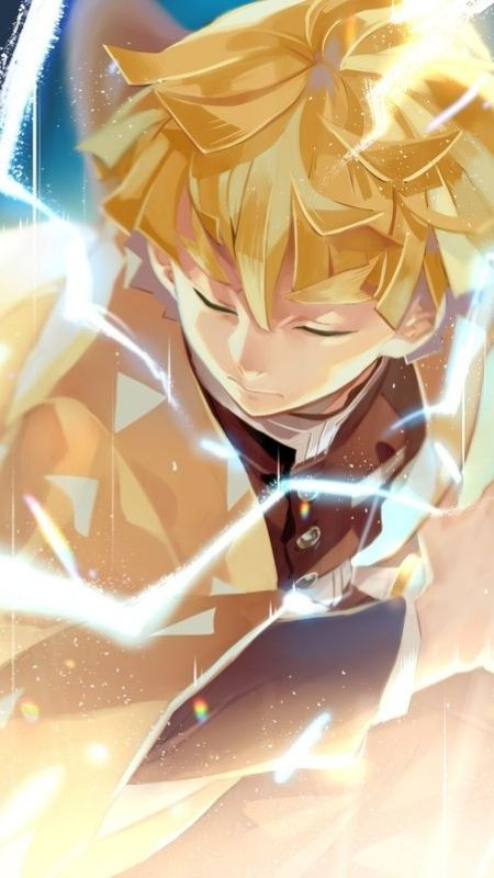 Ảnh Zenitsu trong trạng thái nhập tâm, chất lượng 4K