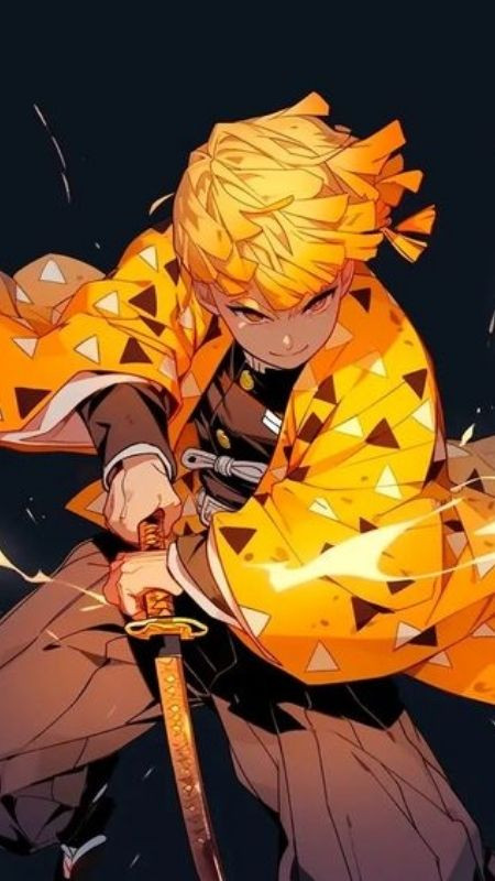 Ảnh Zenitsu tung tuyệt chiêu tiêu diệt kẻ thù trong 4K