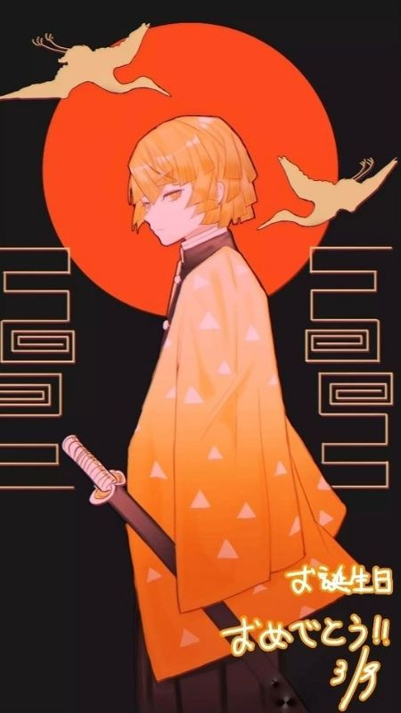 Ảnh Zenitsu với sự lạnh lùng và bá khí