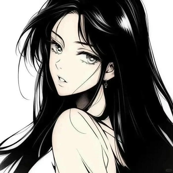 Anime girl với mái tóc đặc biệt, ánh nhìn lạnh lẽo