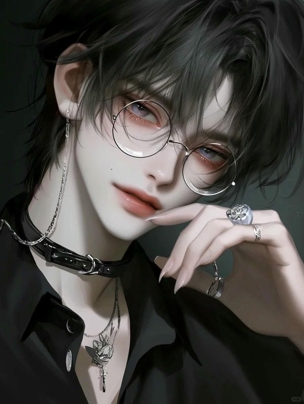 Anime nam ngầu đứng dưới mưa với phong thái trầm tư