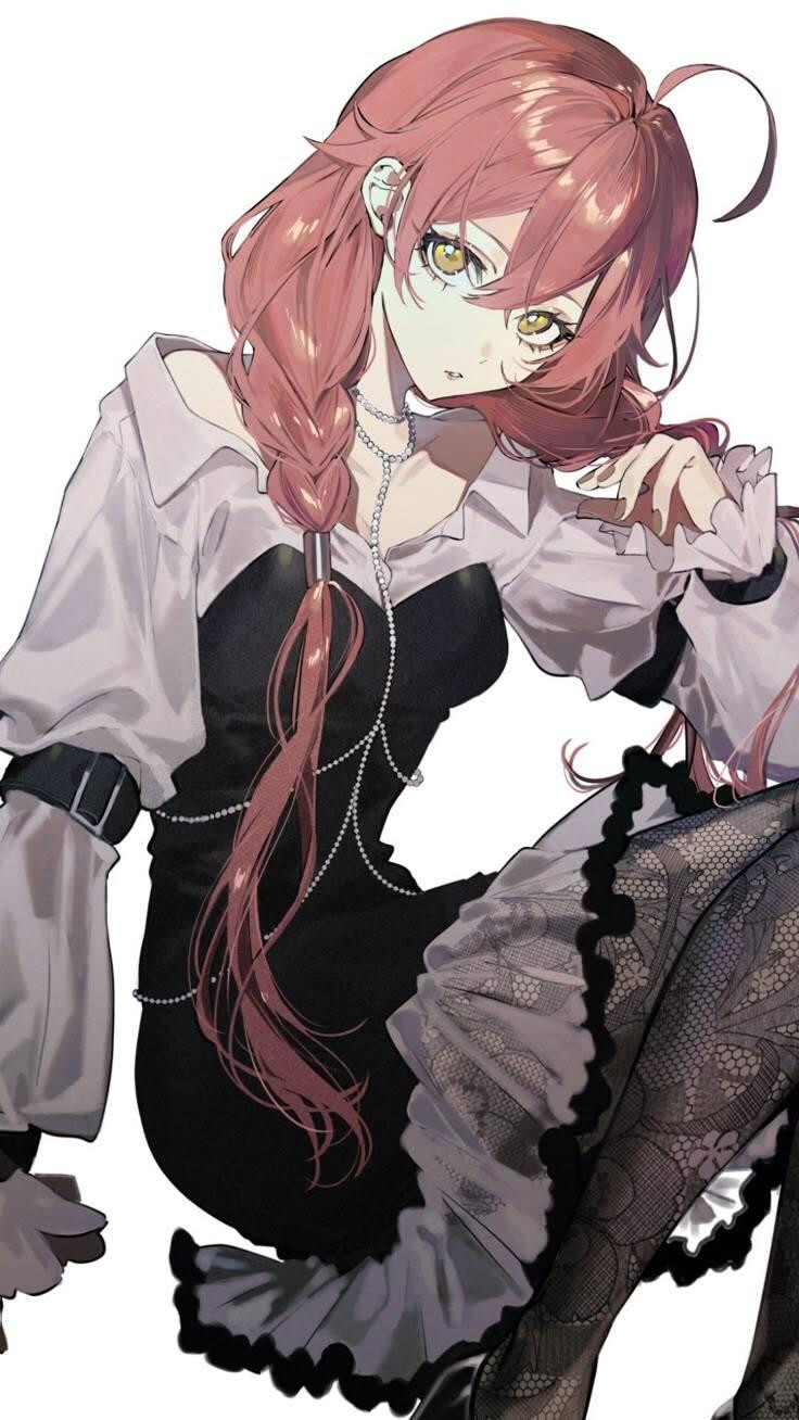 Anime nữ dịu dàng với mái tóc dài xõa ngang vai