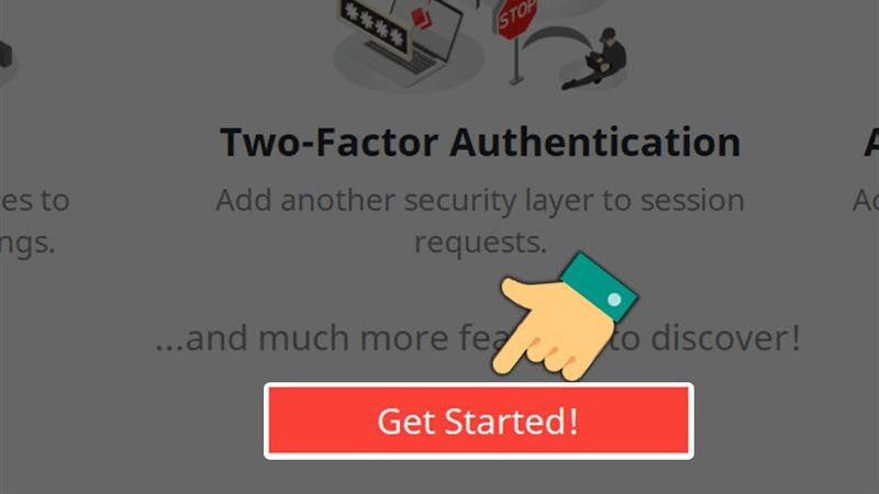 AnyDesk đã cài đặt thành công, hiển thị nút &quot;Get Started&quot; để bắt đầu sử dụng.
