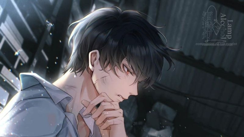 Avatar anime nam buồn dưới ánh trăng