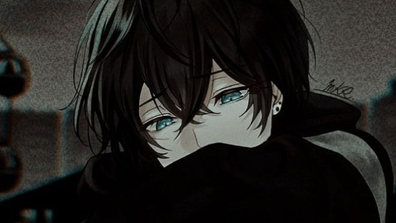 Avatar anime nam buồn ngồi một mình